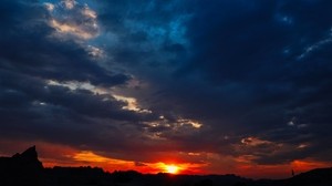 sky, clouds, sunset, horizon - wallpapers, picture