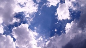 clouds, sky, white, blue, light - wallpapers, picture