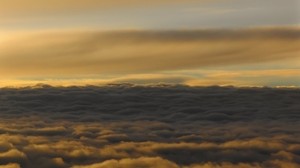 雲、空、多孔質、地平線