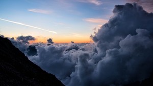 clouds, sky, height, horizon, overview