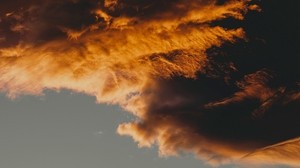 clouds, sky, sunset, porous, dark - wallpapers, picture