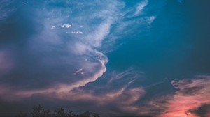 clouds, sky, sunset, twilight, birds, cloudy - wallpapers, picture