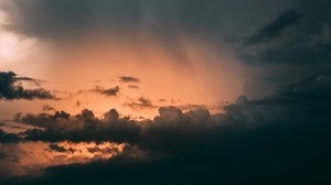 clouds, cloudy, clouds, sky, night, dark