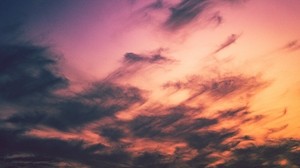 clouds, porous, sunset