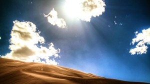 clouds, light, desert - wallpapers, picture