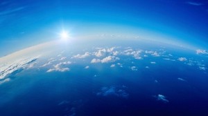 clouds, height, sky, sun, white, blue, light - wallpapers, picture