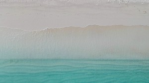 ocean, coast, top view, sand, wave, sea - wallpapers, picture
