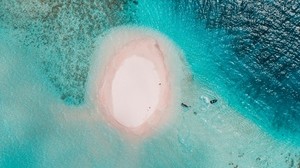 oceano, isola, vista dall’alto, acqua