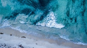 océano, surf, vista superior, mar, olas, costa, australia - wallpapers, picture