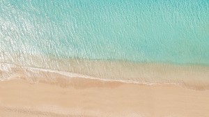 ocean, aerial view, coast, sand - wallpapers, picture
