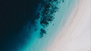 ocean, aerial view, coastal, water, maldives - wallpapers, picture