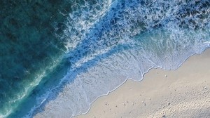 oceano, vista dall’alto, surf, acqua, maldive