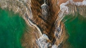 ocean, aerial view, course, coast, sri lanka - wallpapers, picture