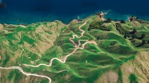 ö, hav, flygfoto, dyurville, Nya Zeeland