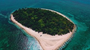 island, ocean, aerial view, tropics, sea, philippines