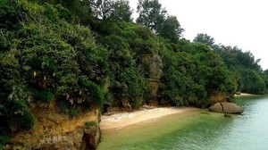 insel, küste, berge, vegetation, äquator