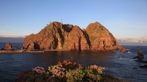 island, rocks, dokdo, korea, gyeongsangnam-do