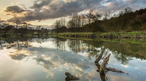 lago, naturaleza, paisaje