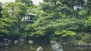 湖，池塘，日本，结构