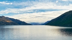 See, Wasser, Gebirgshimmel, Landschaft, Neuseeland
