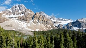 parks, canada, mountains, landscape, banff rock