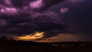 cloudy, clouds, clouds, night, urbandale, usa - wallpapers, picture