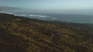 landschaft, plateau, draufsicht, höhe, übersicht