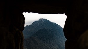 cave, mountain, forest, peak, mountain range - wallpapers, picture