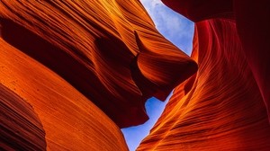 cave, canyon, stone, relief, wavy