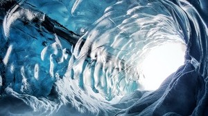 cave, ice, snow, ice cave, iceland - wallpapers, picture