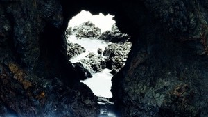 cave, water, rocks, stones - wallpapers, picture