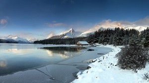 landscape, mountains, lake - wallpapers, picture