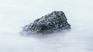beach, stones, fog, water, shore - wallpapers, picture