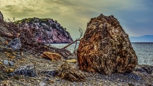 strand, sten, sten, hdr - wallpapers, picture