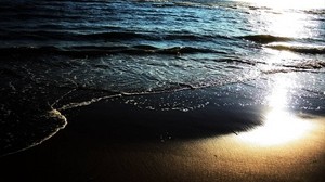 ビーチ、砂、水、海、波のささやき