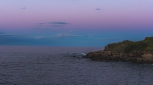 costiero, tramonto, orizzonte, mare, cielo - wallpapers, picture