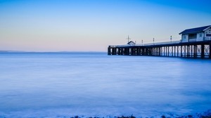 pier, pier, sea, canal, penarth, wales, united kingdom - wallpapers, picture