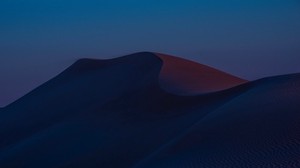 desierto, colina, anochecer, arena, dunas