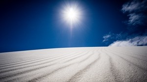 砂漠、砂、太陽、風景、日光