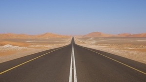 desert, road, marking