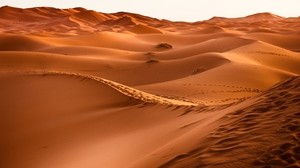 砂漠、モロッコ、砂丘、砂
