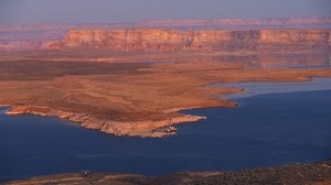 desert, sea, canyons, land, coast - wallpapers, picture