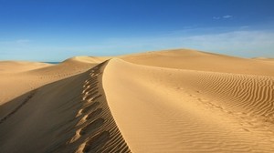 autiomaa, hiekka, taivas, tuuli - wallpapers, picture
