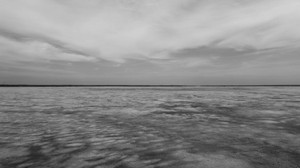 plain, sky, black and white (bw), horizon, view, distance - wallpapers, picture