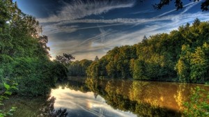 河，德国，风景，黑森州巫妖，人类发展报告，自然