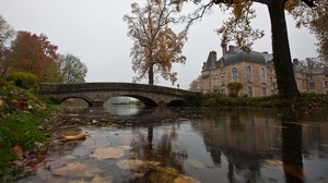 fiume, ponte, cielo