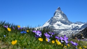 Sveitsi, Matterhorn, Alpit, Zermatt, vuoret - wallpapers, picture