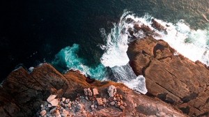 岩石，海洋，冲浪，悬崖，波浪，泡沫 - wallpapers, picture