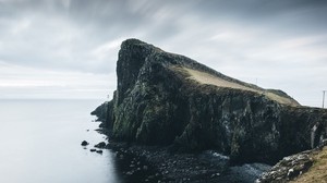 rock, cliff, sea, coast, stones, landscape