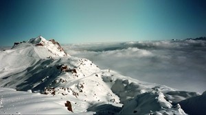 neve, alpi, montagne, cielo - wallpapers, picture